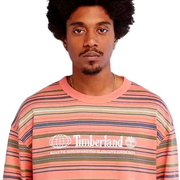 Timberland Men's Long-Sleeve Heavyweight Striped Crew Neck T-Shirt by Simons | M - Picture 2 of 6